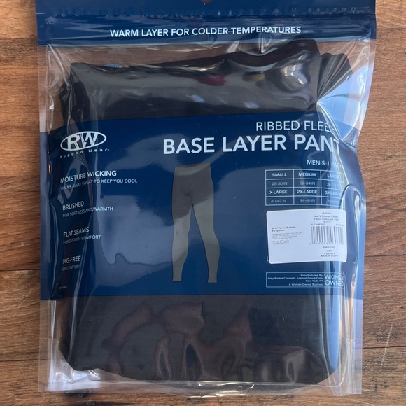 RW Rugged Wear Ribbed Fleece Base Layer Pant - Picture 10 of 11